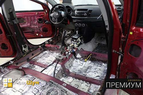 Виброизоляция днища Митсубиси Лансер