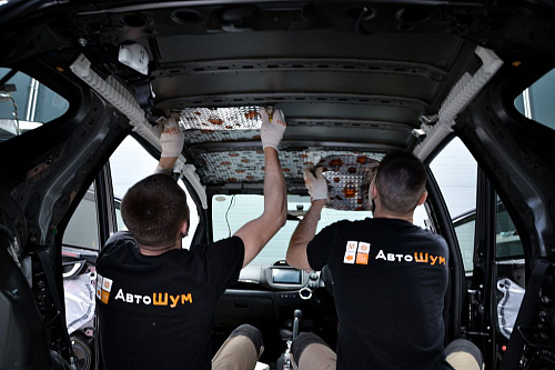 Виброизоляция крыши Хонда Фит Шатл