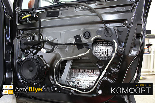 Виброизоляция дверей Рено Каптюр.