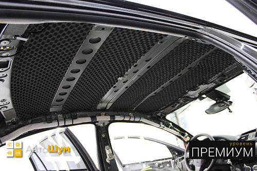 Шумоизоляция крыши Мазды 6.