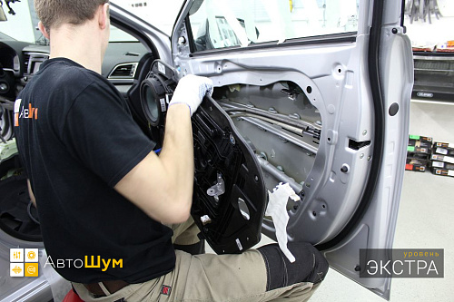 Снимаем дверной щит Хендай Элантра