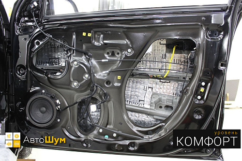 Виброизоляция дверей Киа Рио