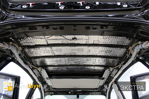 Виброизоляция крыши Субару ХВ