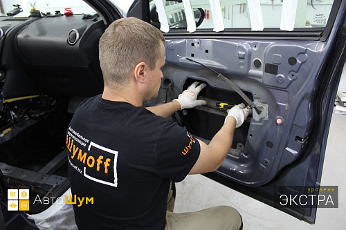 Клеим Шумофф Комфорт 6 Ниссан Кашкай Джи10