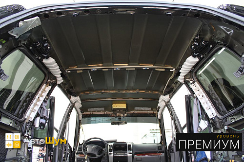 Штатная шумоизоляция крыши Прадо