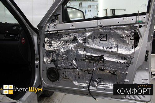 Виброизоляция дверей Лады Приоры