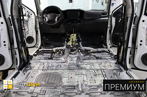 Виброизоляция днища Митсубиси Паджеро Спорт