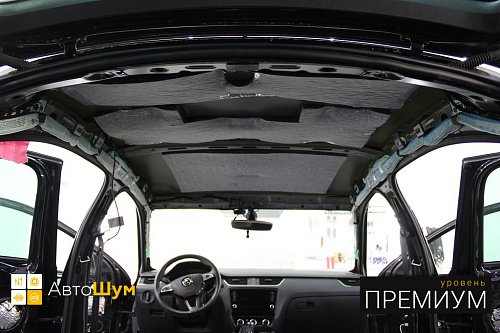Штатная шумоизоляция крыши Шкода Октавия