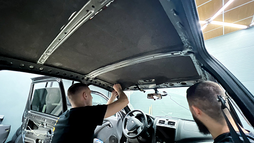 Шумоизоляция крыши Лада Гранта