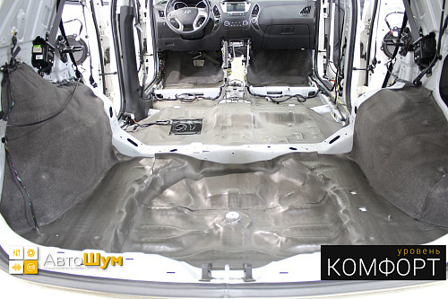 Шумоизоляция багажника Хендай Ix35.