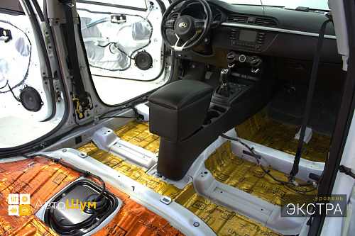 Виброизоляция пола Киа Рио ФБ