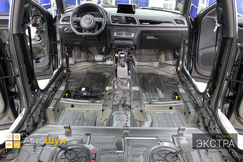 Штатная шумоизоляция пола Ауди Ку3