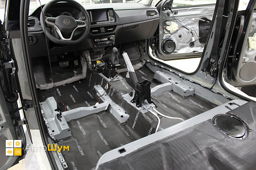 Звукоизоляция пола Фольксваген Поло Мк6