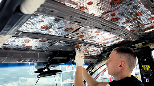 Виброизоляция крыши Хендай Ай Икс 35