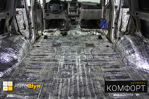 Виброизоляция багажника Тойоты Ленд Крузер.