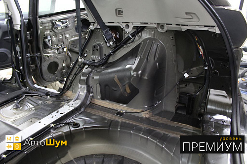 Штатная шумоизоляция арок Ниссан Х Трейл