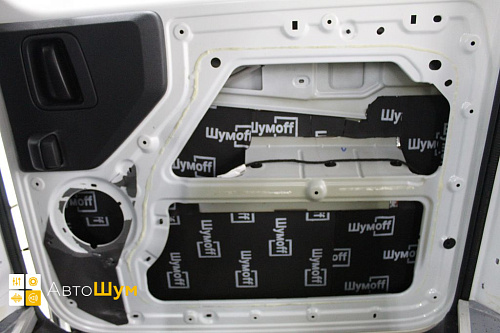 Готовый второй слой шумоизоляции двери Пежо Эксперт