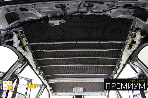 Шумоизоляция крыши Тойоты Хайлендер.