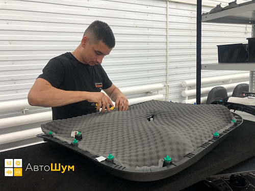 Мониторка шумопглотителя Flex A15 в дверную обшивку Хёндай Крета