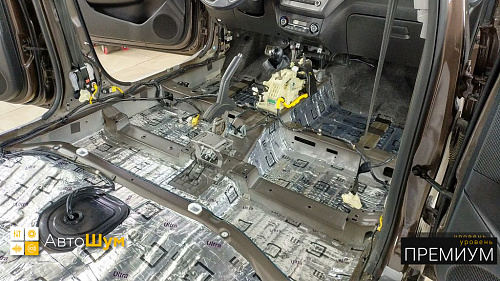 Виброизоляция пола Киа Рио КБ