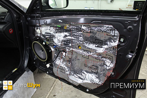 Шумоизоляция дверей Тойоты Камри Xv40.