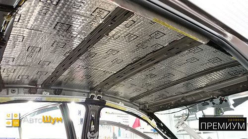 Виброизоляция крыши Киа Рио КБ