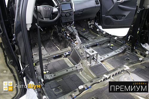 Штатная шумоизоляция Тойоты Королла Е150