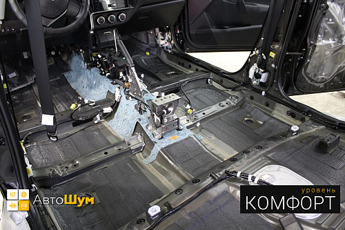 Шумо и теплоизоляция пола Тойоты Короллы.