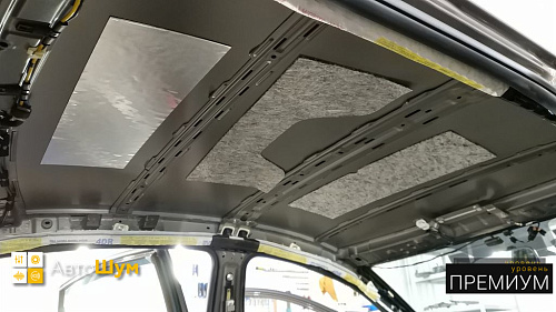 Штатная шумоизоляция крыши Киа Рио КБ