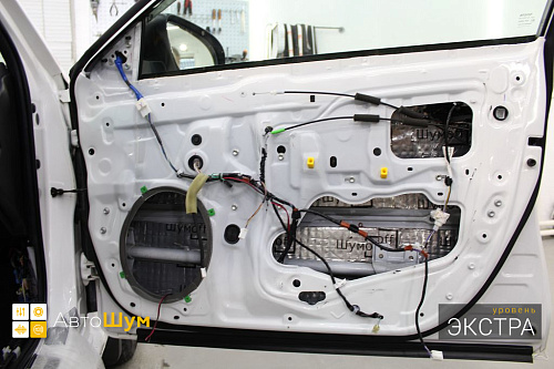 Виброизоляция дверей Тойоты Камри 55