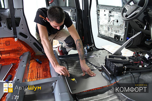 Шумоизоляция пола УАЗ Патриот.