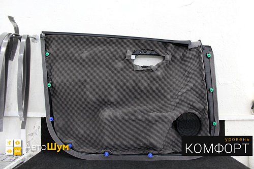 Шумоизоляция дверной обшивки Киа Рио