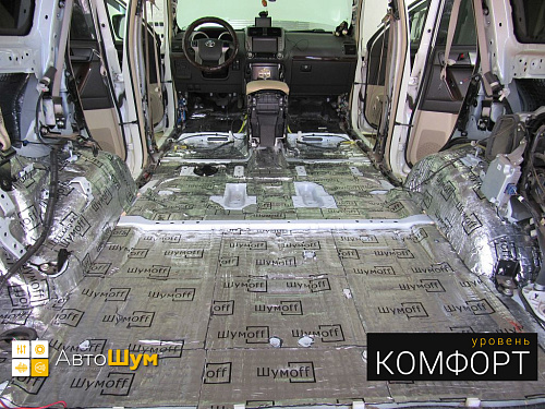 Шумофф М3 и М2 в багажнике ленд крузер прадо.