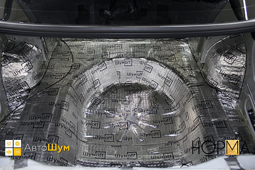 Виброизоляция багажника Ниссан Альмеры.