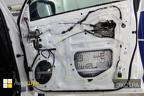 Виброизоляция двери Тойоты Ленд Крузер Прадо 150