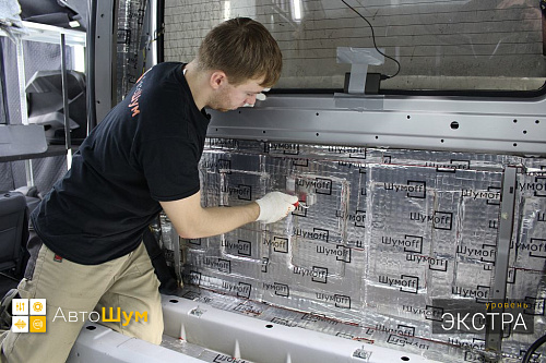 Виброизоляция задней стенки Уаз Патриот Пикап