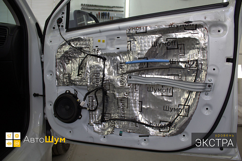 Шумоизоляция двери Киа Рио ФБ