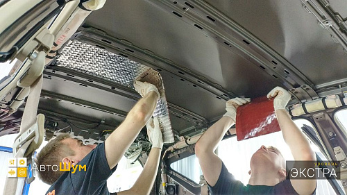 Клеим виброизоляцию на крышу Ниссан Мурано