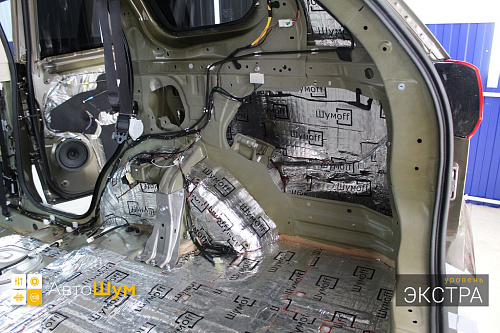 Виброизоляция арок Митсубиси Аутледер.