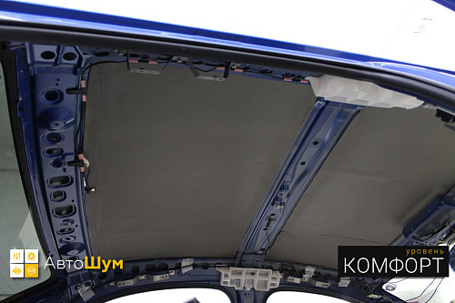 Шумо и теплоизоляция крыши Митсубиси Лансер.