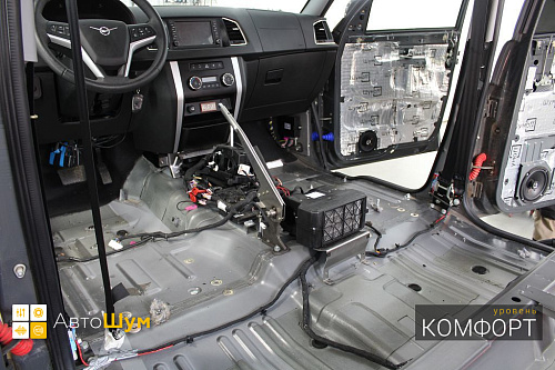 Штатная шумоизоляция пола УАЗ Патриот