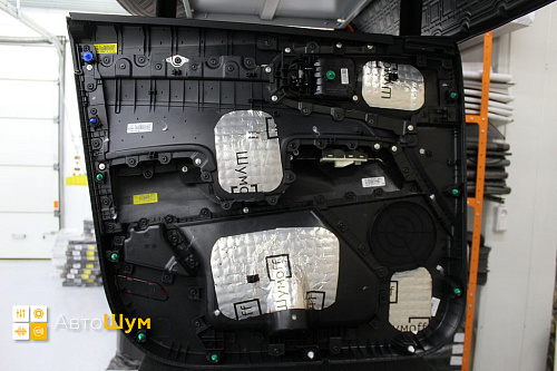 Оклеиваем виброизоляцией обшивку двери Киа Соренто