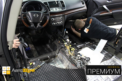 Клеим Комфорт 6 на пол Ниссан Теана