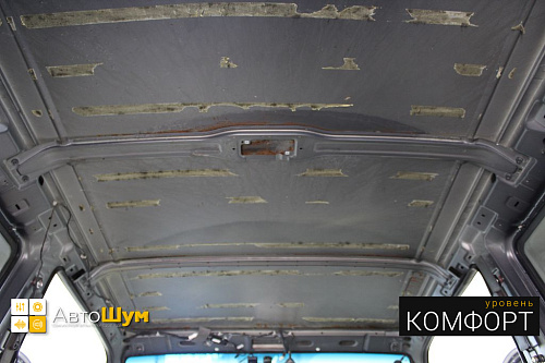 Демонтаж штатной шумоизоляции крыши Тагаз Тагер.