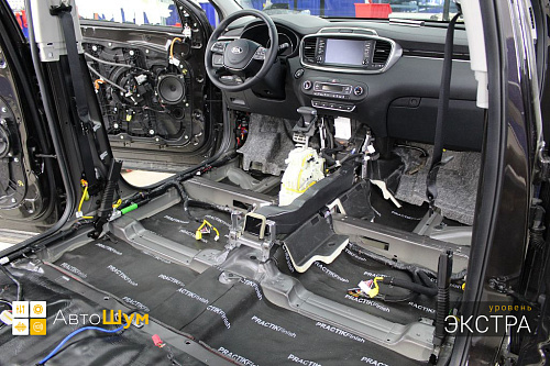 Звукоизоляция днища Киа Соренто Прайм