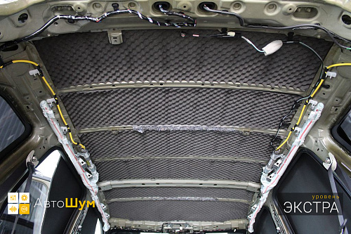 Шумо и теплоизоляция крыши Митсубиси Аутледер.