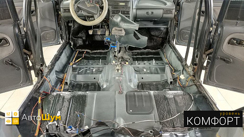 Заводская виброизоляция пола ваз 2114