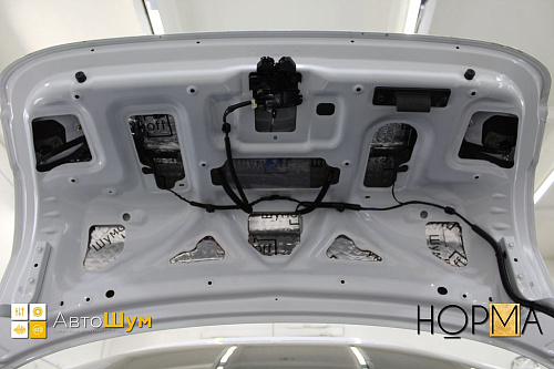 Виброизоляция крышки багажника Ниссан Альмеры.