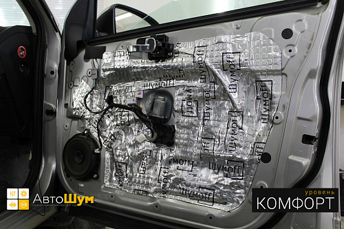 Шумоизоляция дверей Ниссан Кашкай.