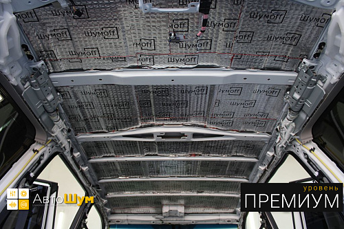 Виброизоляция крыши Тойоты Ленд Крузер Прадо 150.